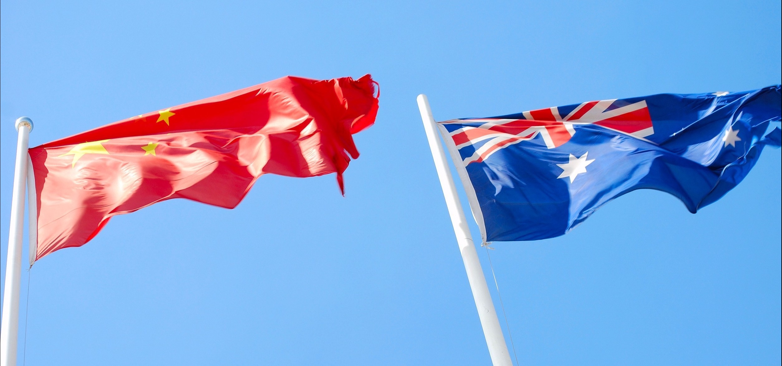 China and Australia flags