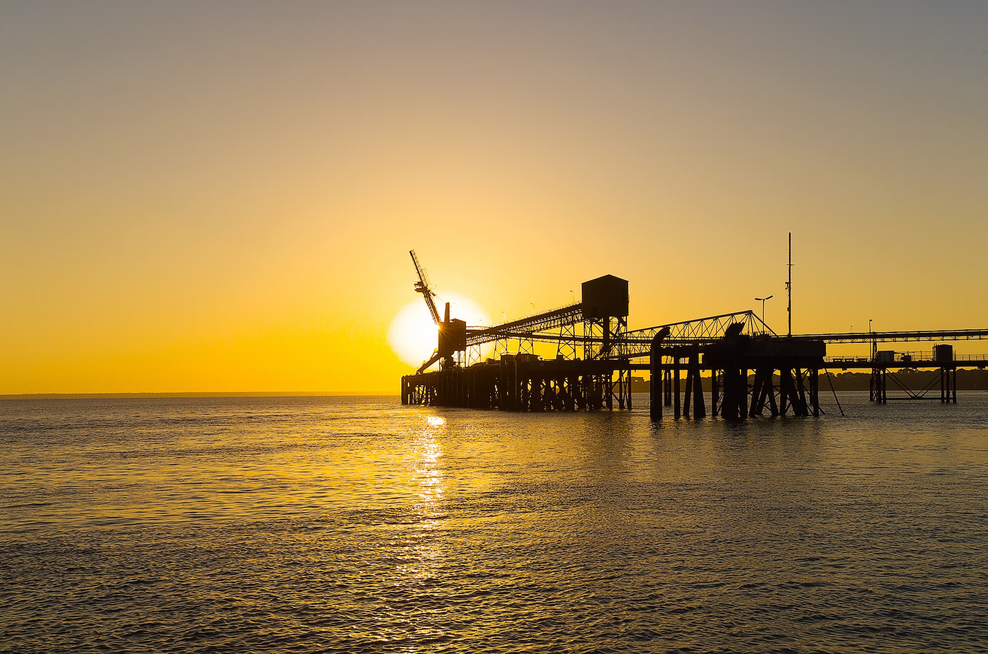 Silhouette of Darwin Port