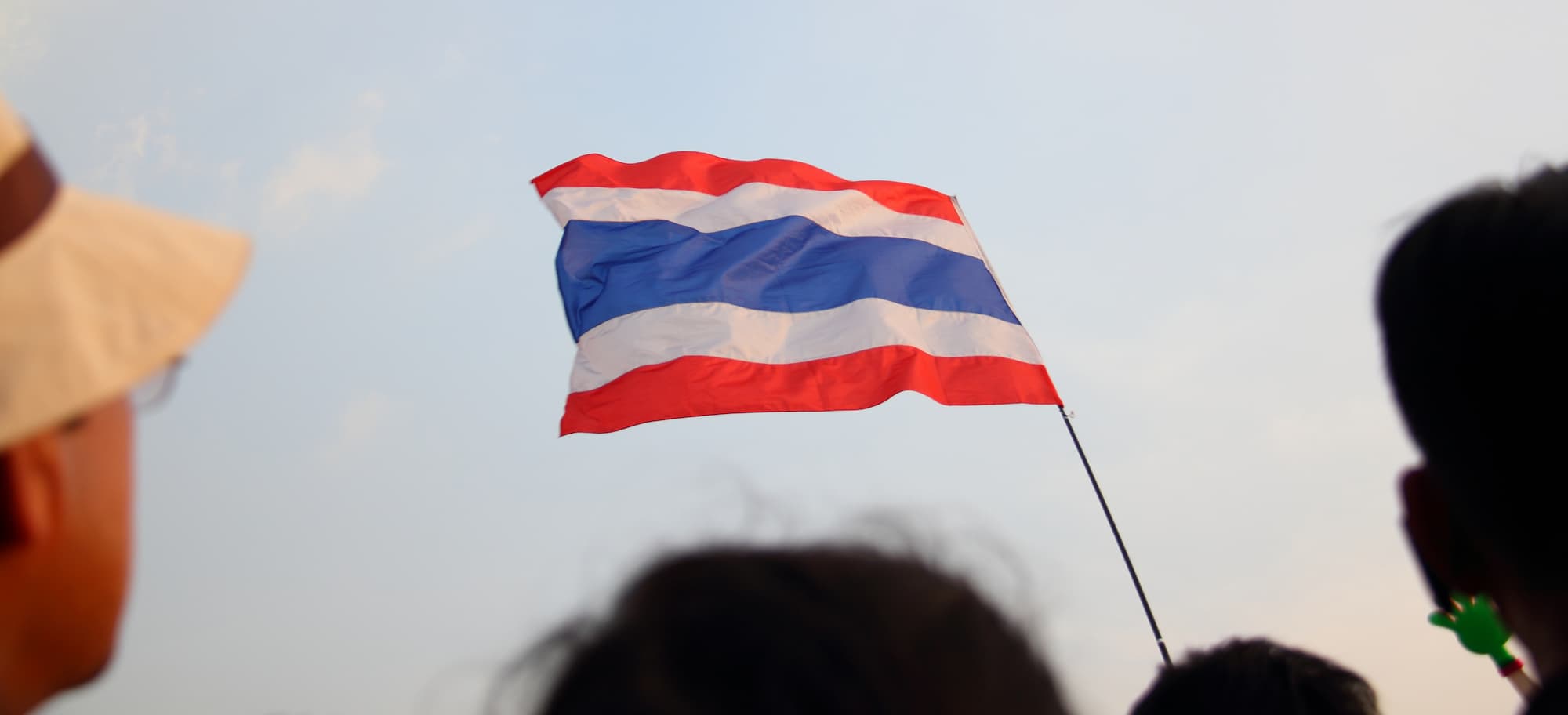 Waving Thai flag