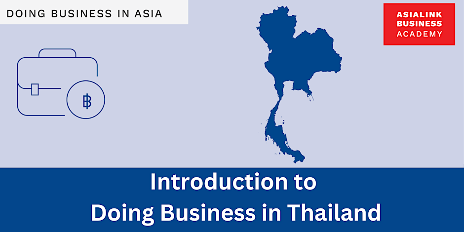 Cover of Thailand business course brochure