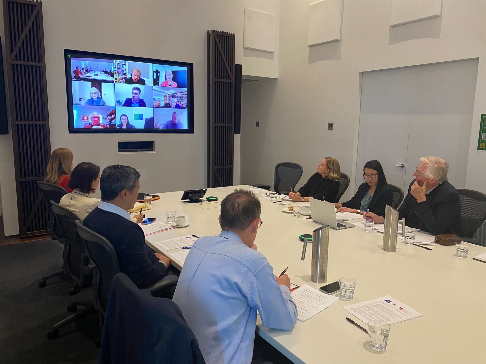 People engaged in roundtable discussion