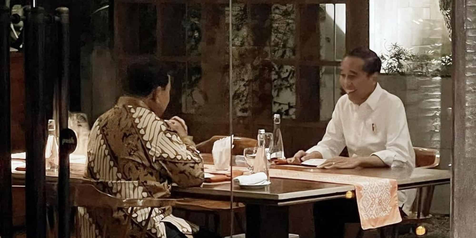 President Joko Widodo dined with Defence Minister and presidential candidate Prabowo Subianto