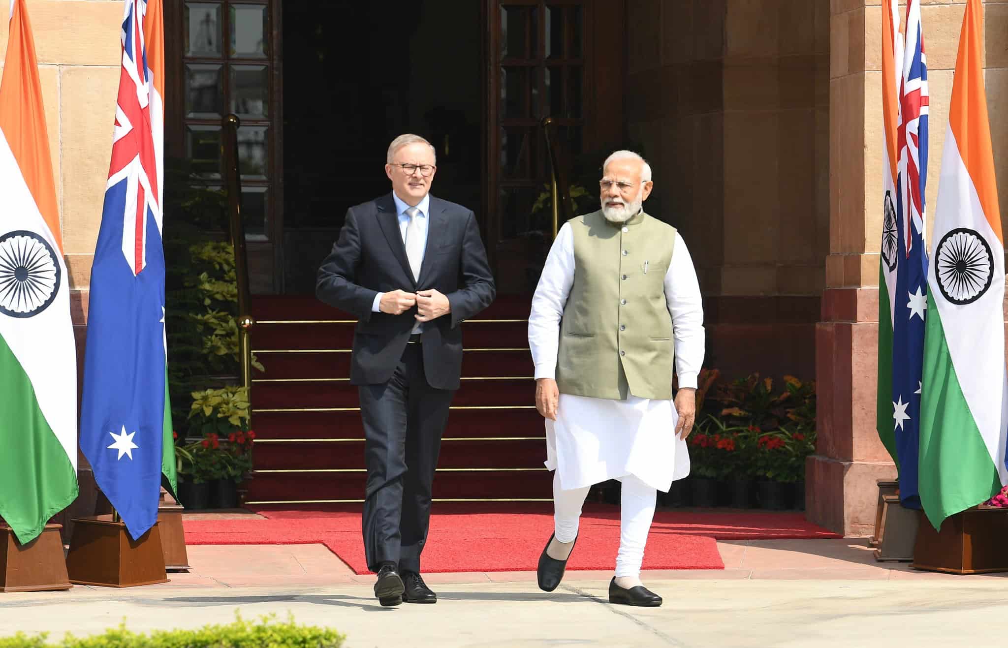 Prime Minister Anthony Albanese with his Indian counterpart Narendra Modi