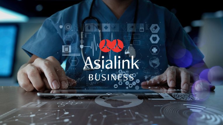 Medicine doctor hand working with modern computer interface as medical network concept