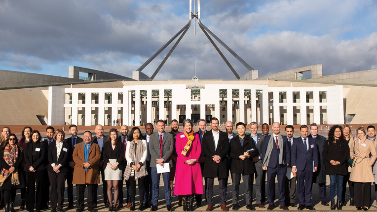 Asialink leaders in Canberra at Parliament House