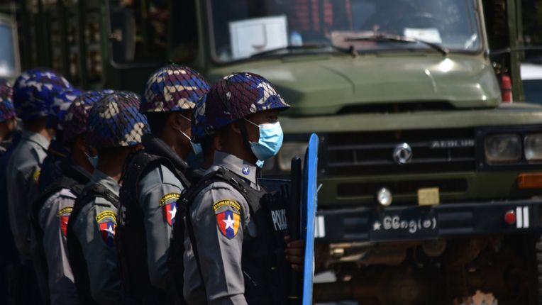 Myanmar people took to the streets to protest against the military coup