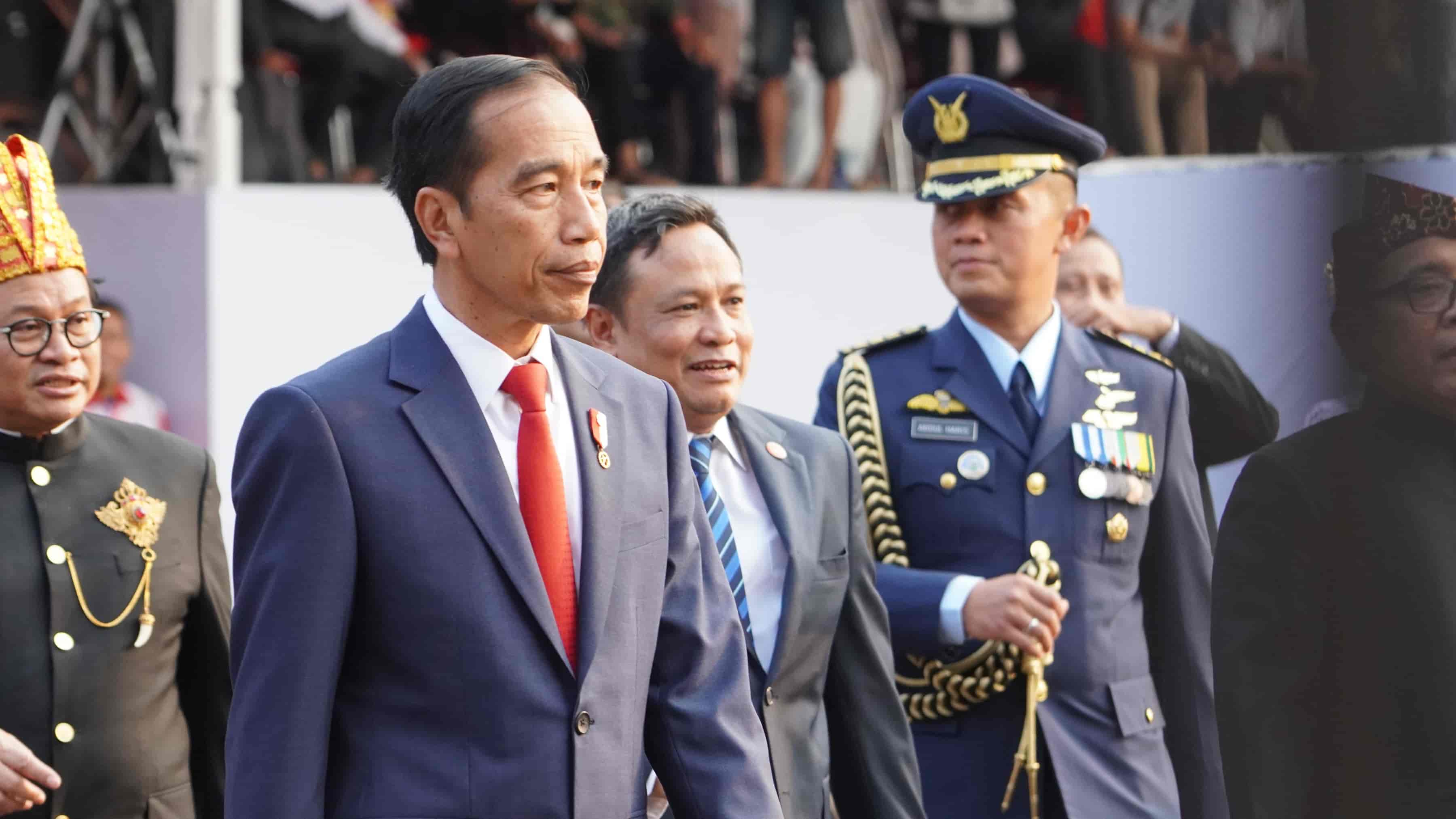 President Joko Widodo attending Independence day ceremony in Merdeka Palace