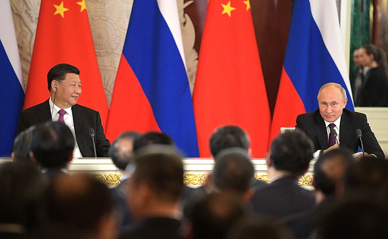Russian and Chinese presidents Vladimir Putin and Xi Jinping