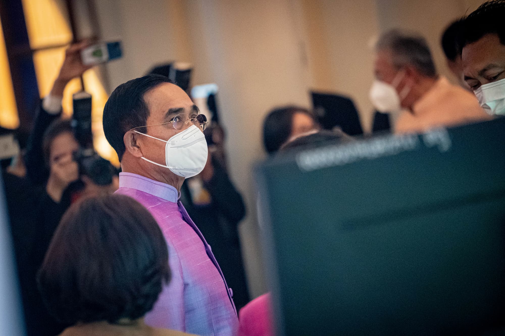 Thai PM Prayuth Cha-o-cha attends cabinet meeting in Thailand
