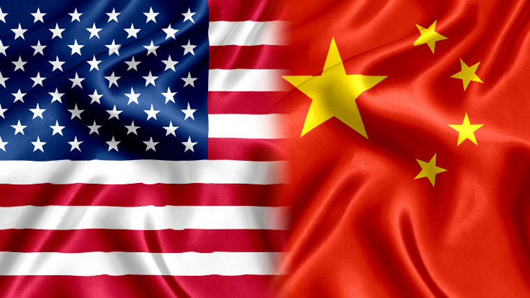 us and china flag