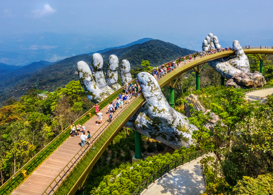 golden bridge in bana hills danang vietnam